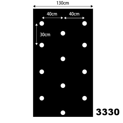 【ホールマルチ】大根向きマルチ【3条・チドリ・黒】【3330】