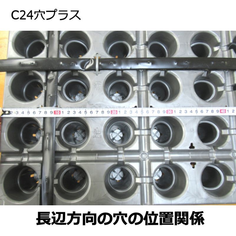 イチゴ育苗用トレイ カタツムリポット C24穴プラス【10枚セット